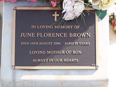 JUNE FLORENCE BROWN