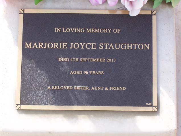 MARJORIE JOYCE STAUGHTON