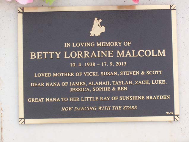 BETTY LORRAINE MALCOLM