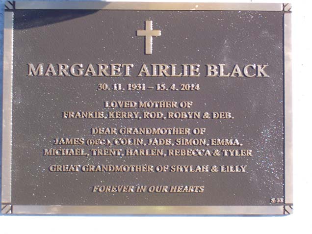 MARGARET AIRLIE BLACK