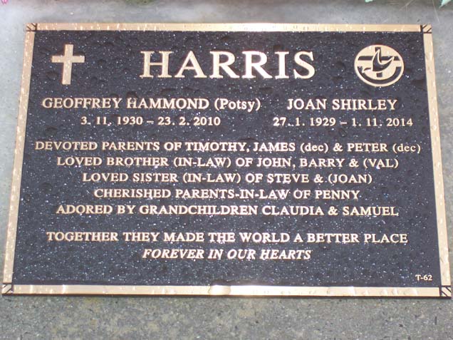 JOAN SHIRLEY HARRIS