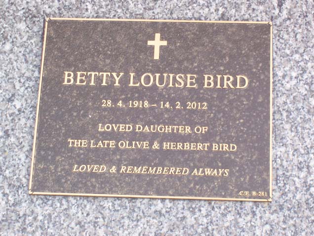 BETTY LOUISE BIRD