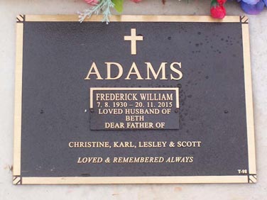 FREDERICK WILLIAM ADAMS