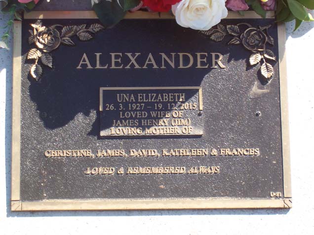 UNA ELIZABETH ALEXANDER