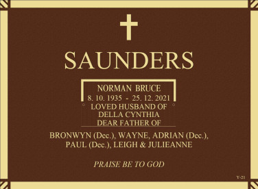 NORMAN BRUCE SAUNDERS