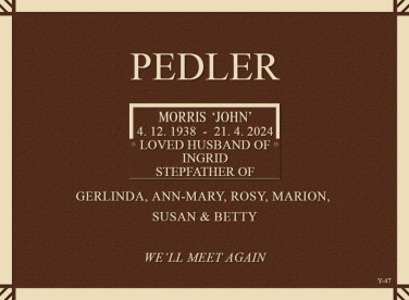 MORRIS JOHN PEDLER