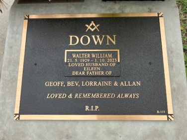 WALTER WILLIAM DOWN