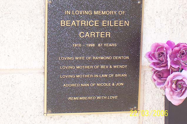 BEATRICE EILEEN CARTER