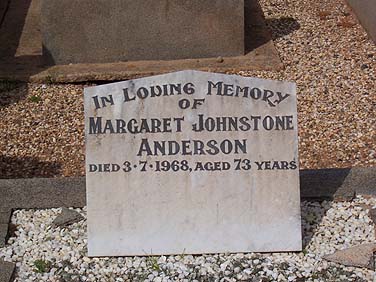 MARGARET JOHNSTON ANDERSON