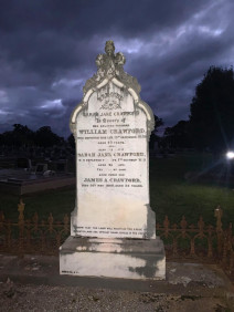Headstone for James Aaron Crawford, Benalla Cemetery, Victoria JAMES AARON CRAWFORD
