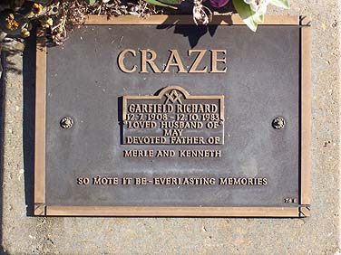 GARFIELD RICHARD CRAZE