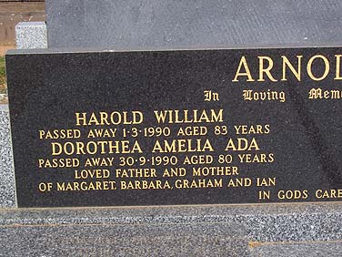 HAROLD WILLIAM ARNOLD