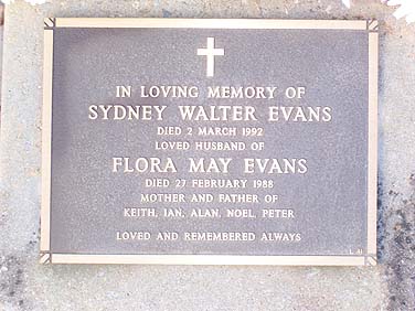 SYDNEY WALTER EVANS