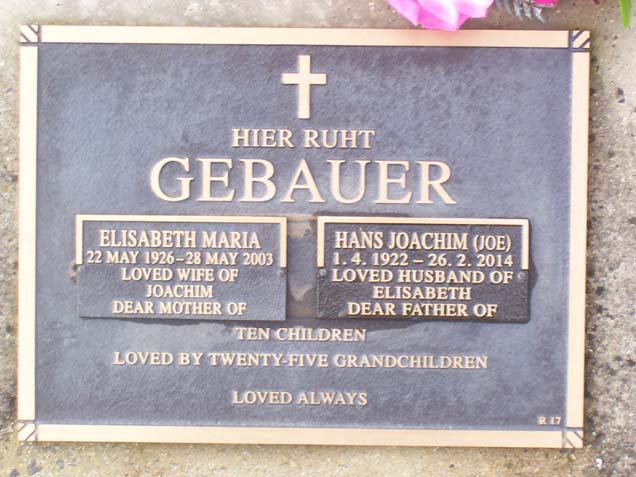 ELISABETH MARIA GEBAUER