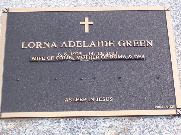 LORNA ADELAIDE GREEN