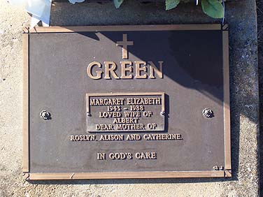 MARGARET ELIZABETH GREEN