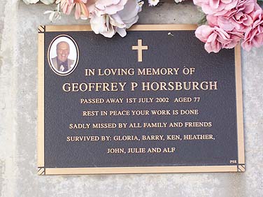GEOFFREY PERCIVAL HORSBURGH
