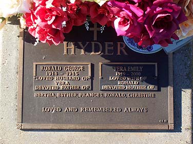 RONALD GEORGE HYDER