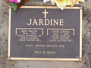 ANNIE LEVINIA JARDINE