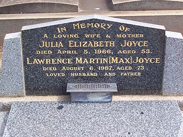 JULIA ELIZABETH JOYCE