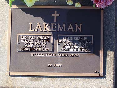 LESLIE CHARLES LAKEMAN