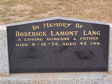 RODERICK LAMONT LANG