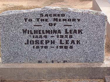 WILHELMINA ERICA THEODORA LEAK