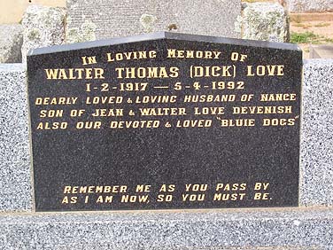 WALTER THOMAS LOVE