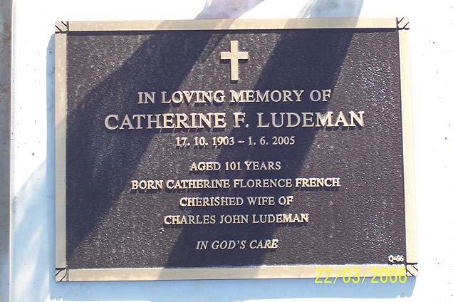 CATHERINE FLORENCE LUDEMAN