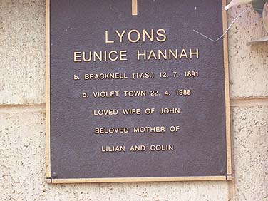 EUNICE HANNAH LYONS