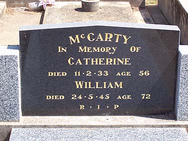 CATHERINE JOSEPHINA McCARTY