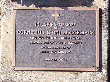 CORNELIUS JAMES McCORMACK