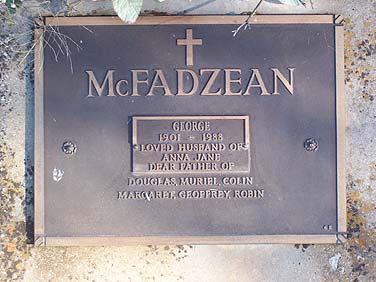 GEORGE McFADZEAN