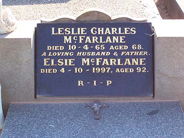 LESLIE CHARLES McFARLANE