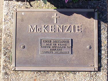 COLIN ALEXANDER McKENZIE