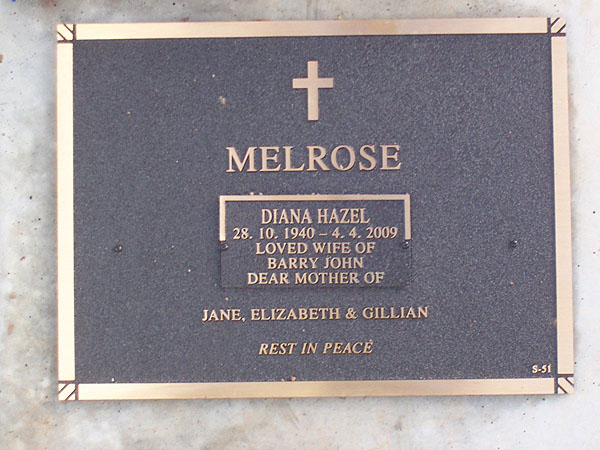 DIANA HAZEL MELROSE