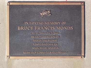 BRUCE FRANCIS MONDS