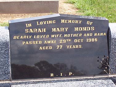SARAH MARY MONDS