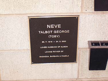 TALBOT GEORGE TOBY NEVE