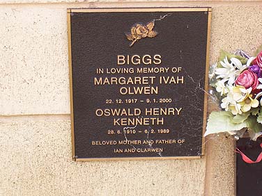 OSWALD KENNETH HENRY BIGGS