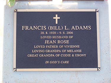 FRANCIS LESLIE ADAMS