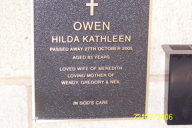 HILDA KATHLEEN OWEN