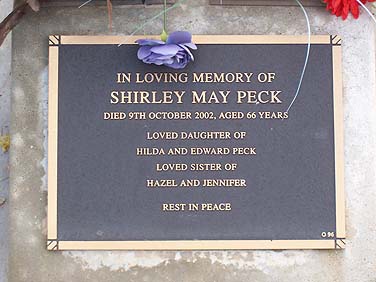 SHIRLEY MAY PECK