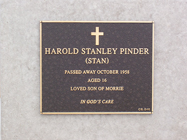 HAROLD STANLEY PINDER