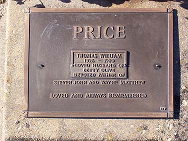 THOMAS WILLIAM PRICE