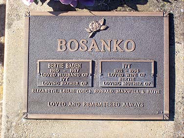 BERTIE BADEN BOSANKO