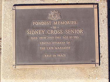 SIDNEY CROSS SENIOR