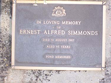 ERNEST ALFRED SIMMONDS