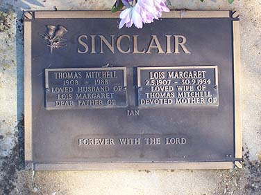 LOIS MARGARET SINCLAIR