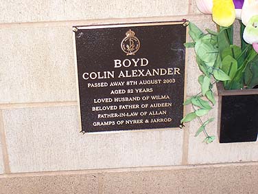 COLIN ALEXANDER BOYD